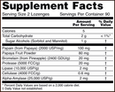papaya enzymes (now foods) supplement facts
