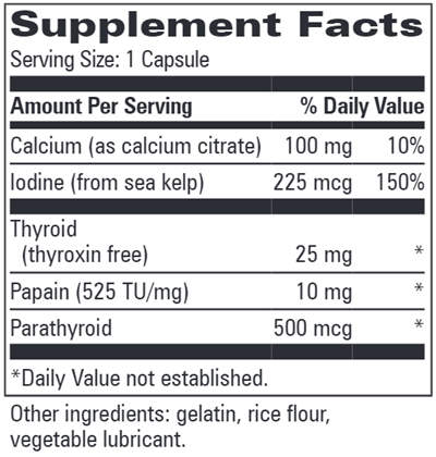 Para Thyrolate (Progressive Labs) Supplement Facts