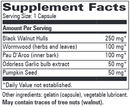 paradex herbal formula progressive labs supplement facts