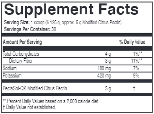 PectaSol-C Lime Infusion (EcoNugenics) supplement facts