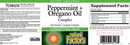 peppermint + oregano oil (natural factors) label