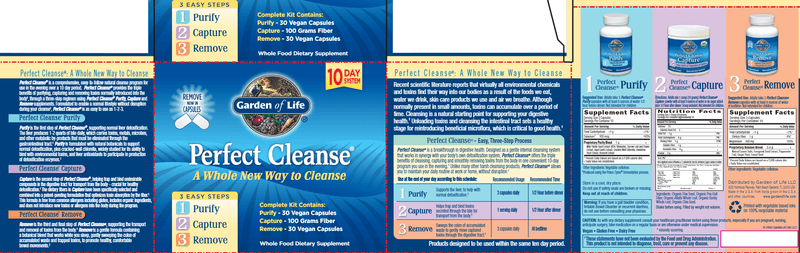 Perfect Cleanse Kit with Organic Fiber (Garden of Life) Label
