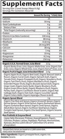 perfect food superfood original garden of life supplement facts