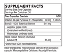 perimenopause complete (thorne) supplement facts