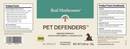 pet defenders (real mushrooms) label