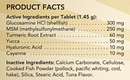 joint support for dogs and cats (now pets) product facts