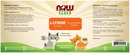 l-lysine powder for cats (now pets) label