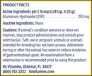 phosbind (rx vitamins for pets) product facts