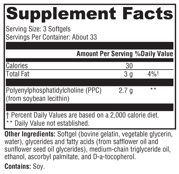 PhosphaLine™ Supplement Facts Label