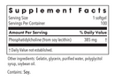phosphatidyl choline allergy research group supplement facts