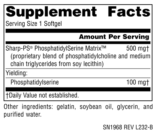 phosphatidyl serine matrix 500 mg source naturals supplement facts
