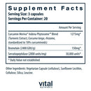phyto-curcumin plus enzymes vital nutrients supplement facts