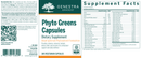 phyto greens capsules genestra label