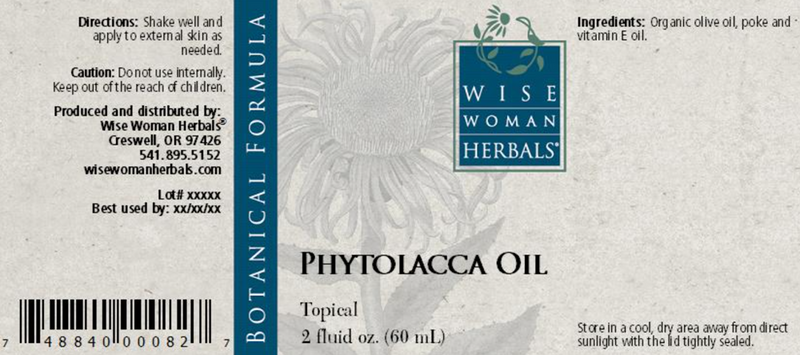 Phytolacca Oil 2oz Wise Woman Herbals products