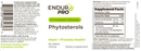 phytosterols ir (endurance product company) label