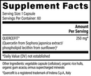 plant-based quercetin global healing supplement facts