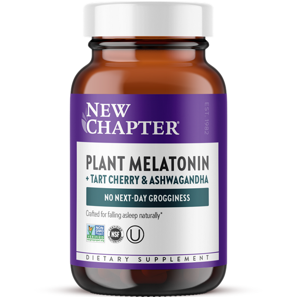 plant melatonin + tart cherry & ashwagandha (new chapter)