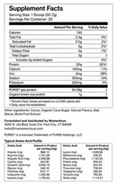 plant protein chocolate momentous supplement facts