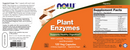 plant enzymes (now foods) label
