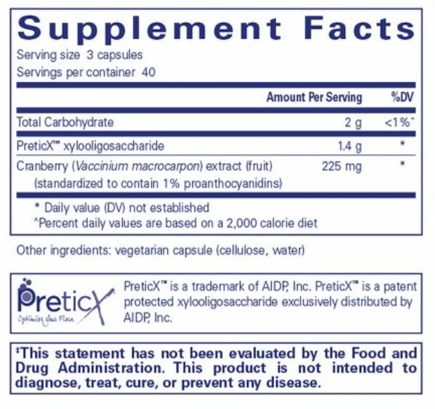 Poly-Prebiotic (Pure Encapsulations) Supplement Facts