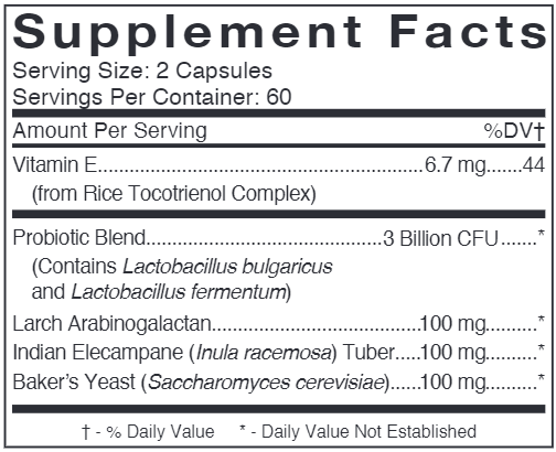 Polyflora B (D'Adamo Personalized Nutrition) supplement facts