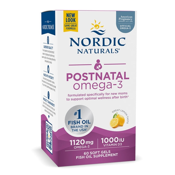 Postnatal Omega-3 60 Soft Gels Lemon (Nordic Naturals)