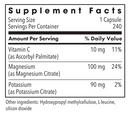 potassium magnesium citrate (metabolic maintenance) supplement facts