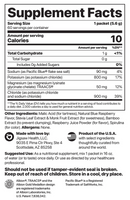 potassium cocktail blue raspberry packets (jigsaw health) supplement facts