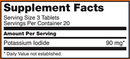 potassium iodide 30 mg (now foods) supplement facts