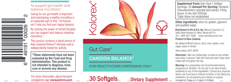 Practitioner Gut Care (Kolorex) 30ct Label