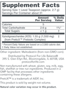 prebiotic powder xos (protocol for life balance) supplement facts