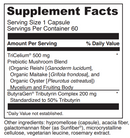prebiotic mushroom blend davinci labs supplement facts