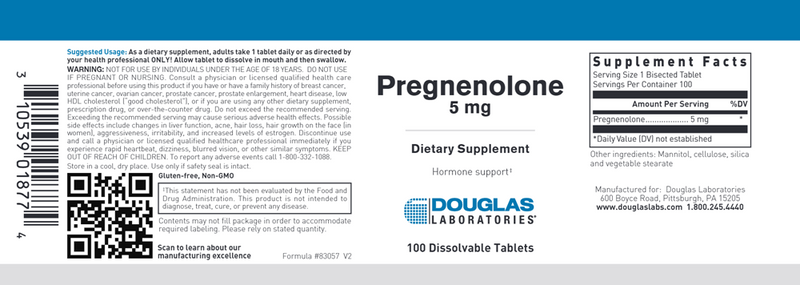 Pregnenolone (Douglas Labs) Label
