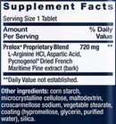 prelox enhanced sex (life extension) supplement facts