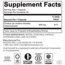 prenatal choline+ (needed) supplement facts