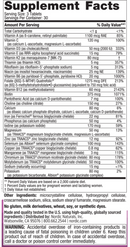 prenatal multivitamin minis (nordic naturals) supplement facts
