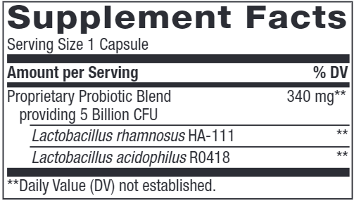 Primadophilus Original 180 veg capsules (Nature's Way) supplement facts