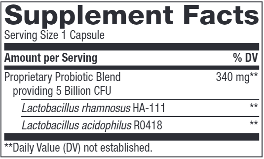 Primadophilus Original 90 veg capsules (Nature's Way) supplement facts