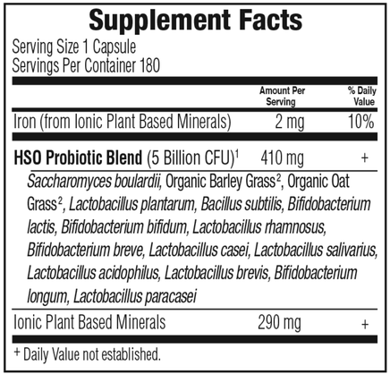 Primal Defense Ultra (Garden of Life) 180ct Supplement Facts
