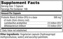 pro-biotic complex sfi health supplement facts