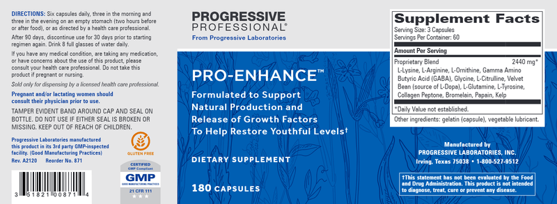 Pro-Enhance (Progressive Labs) Label