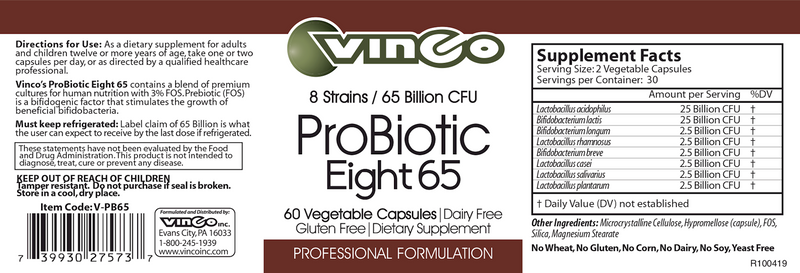 ProBiotic Eight 65 Vinco products