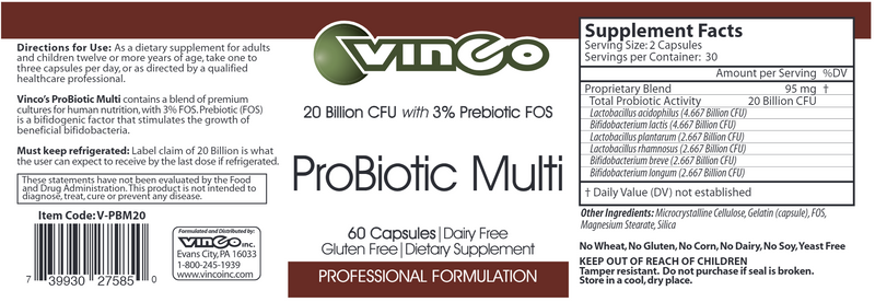 ProBiotic Multi Vinco products