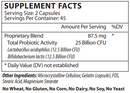 probiotic 25 billion vinco supplement facts