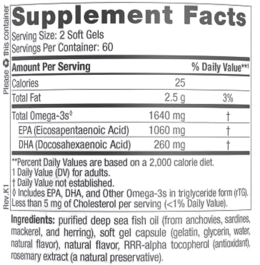 ProEPA xtra lemon nordic naturals supplement facts