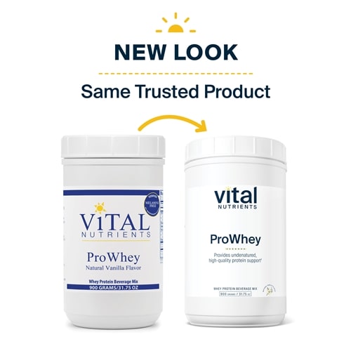 ProWhey Natural Vanilla Vital Nutrients new look