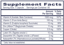 pro eyecare (professional health products) supplement facts