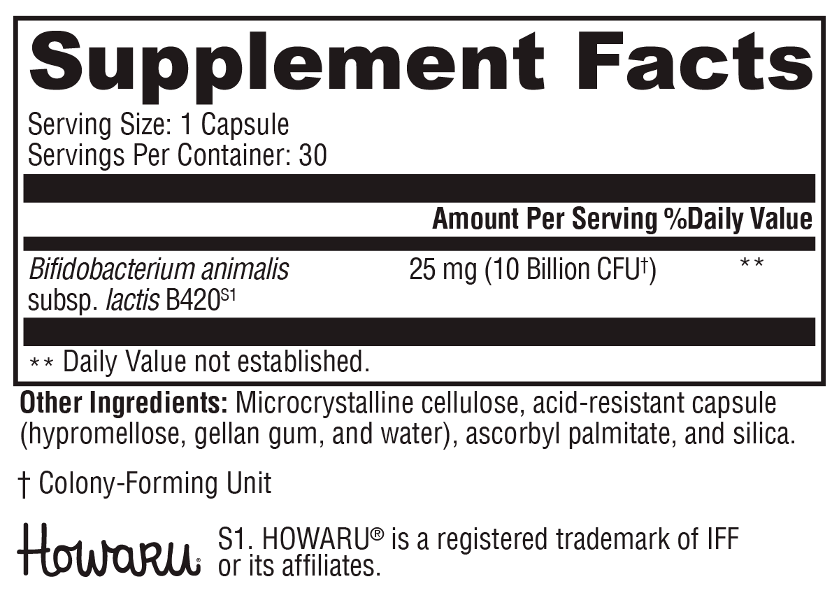 ProbioMax® Lean DF Supplement Facts Label
