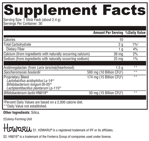 ProbioMax Plus 40B (formerly ProbioMax® Plus DF) Supplement Facts Label