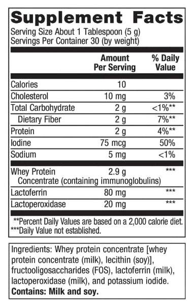 probioplex intensive care powder (metagenics) supplement facts